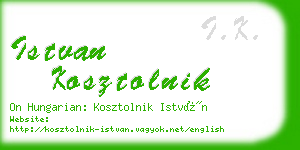 istvan kosztolnik business card